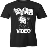 SOMETHING WEIRD VIDEO PRESENTS LOGO BLACK T-SHIRT