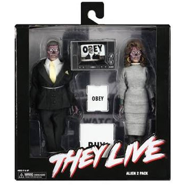 They Live - 8" Clothed Action Figures (Alien 2-Pack)