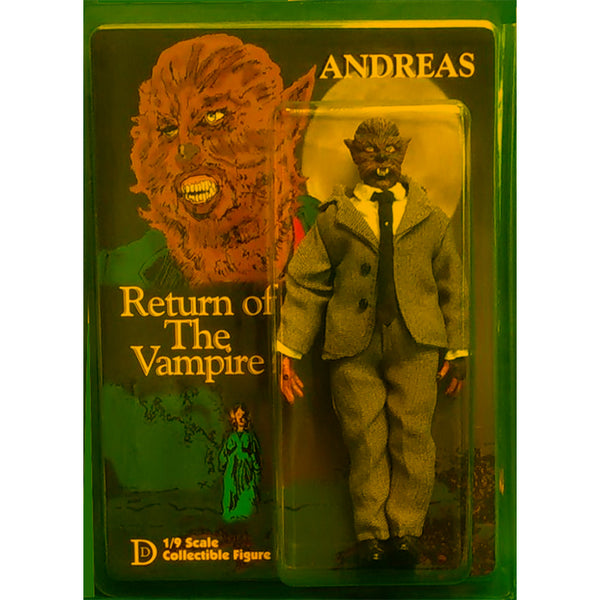 Andreas from the 1943 classic Return of the Vampire DD 8" CUSTOM FIGURE Yellowed clamshell