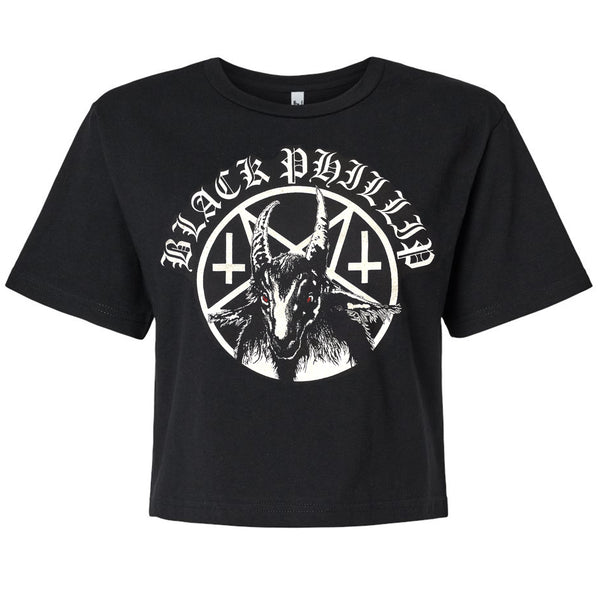 BLACK PHILLIP CROP TOP TEE