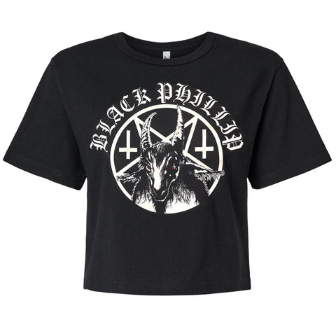BLACK PHILLIP CROP TOP TEE