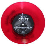 TALES from the CRYPT 7" vinyl "The Crypt Keeper" cover variant. Packaging design by Randy Ortiz.in standard jacket pressed on blood red with black haze vinyl.