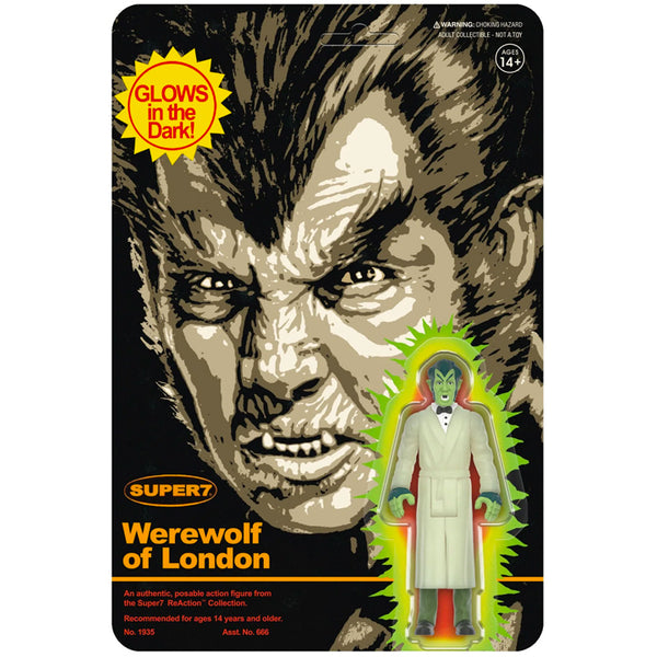 Werewolf Of London Glow in the Dark 3.75 inch Re-Action Figure